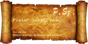 Pieler Szidónia névjegykártya